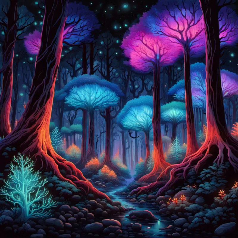  Luminara Woods: Where Trees Dream in Color