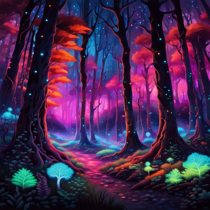  Luminara Woods: Where Trees Dream in Color
