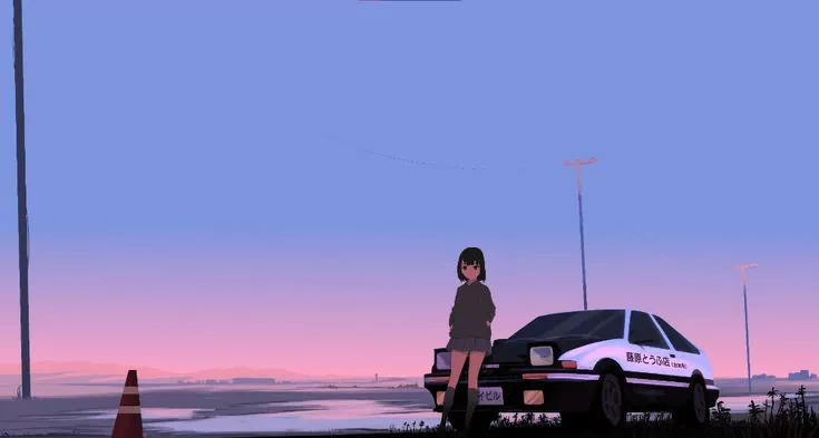  Waifu and car the intial d