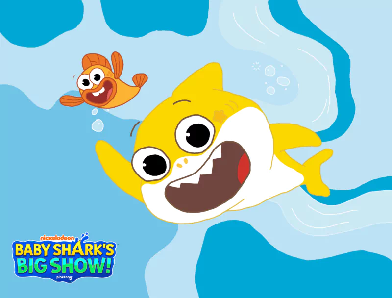  Baby Shark Big Show - With Nickelodeon Logo (Wallpaper)