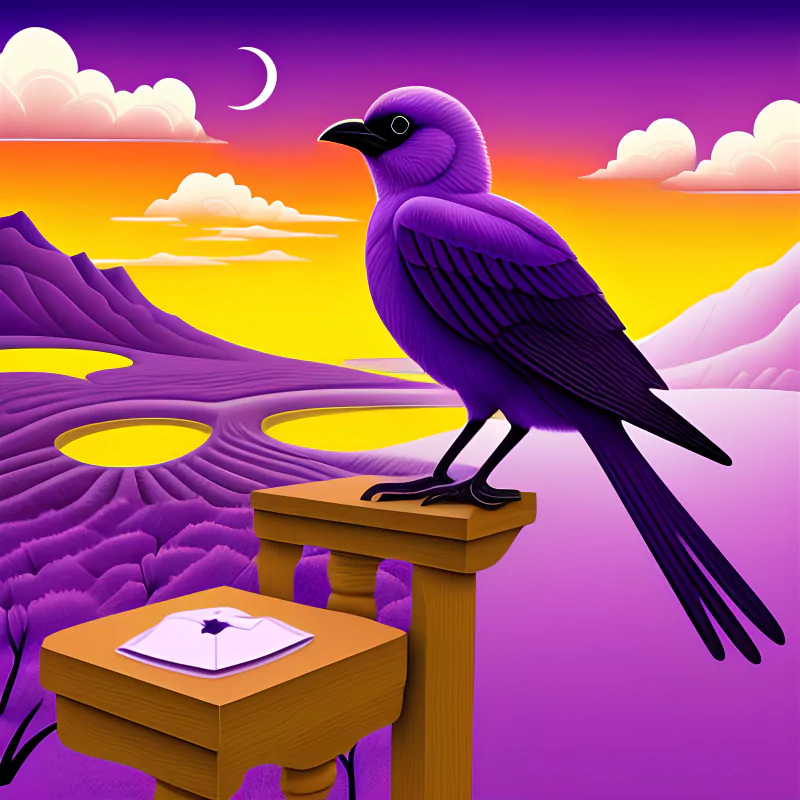  Purple bird