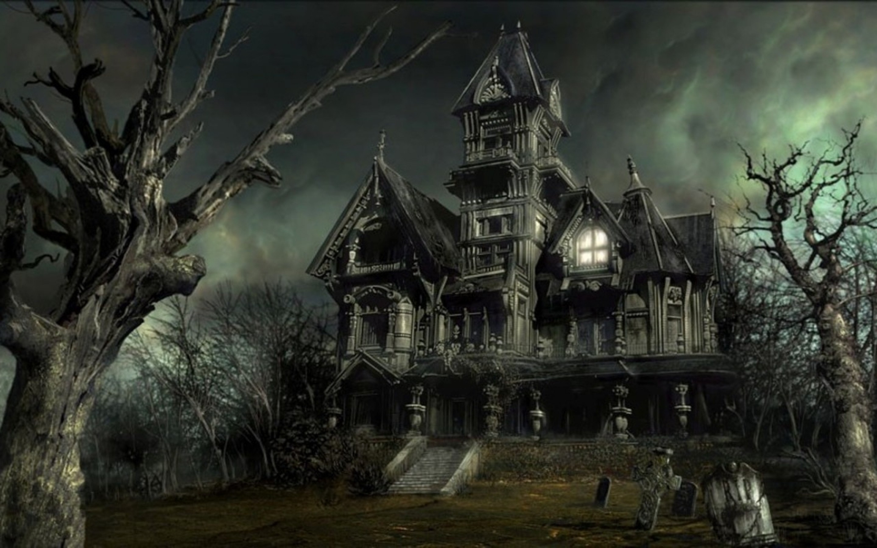 Haunted House and Graveyard