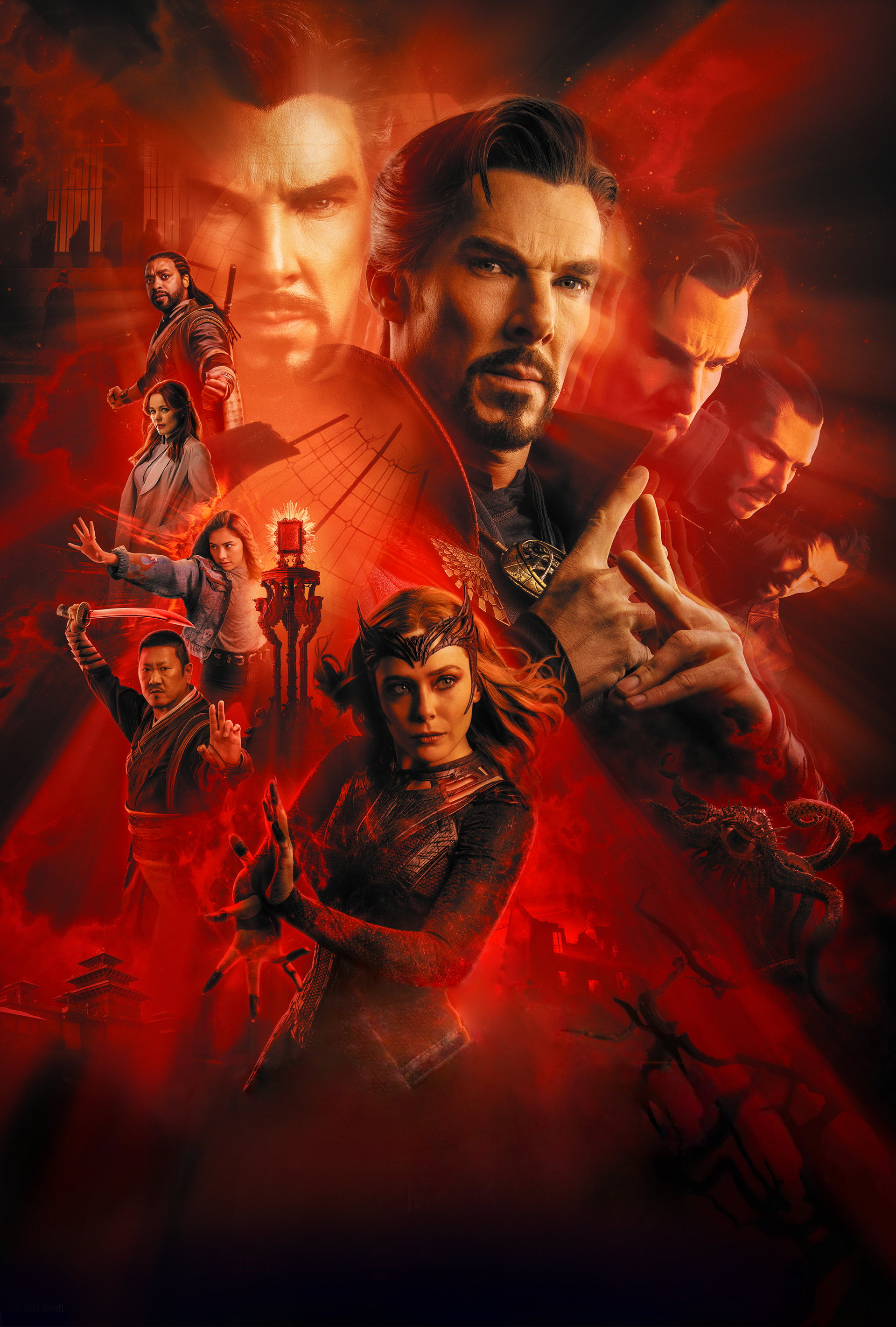 Doctor Strange in the Multiverse of Madness movie poster showcasing a mystical and mesmerizing scene with the main character in action.