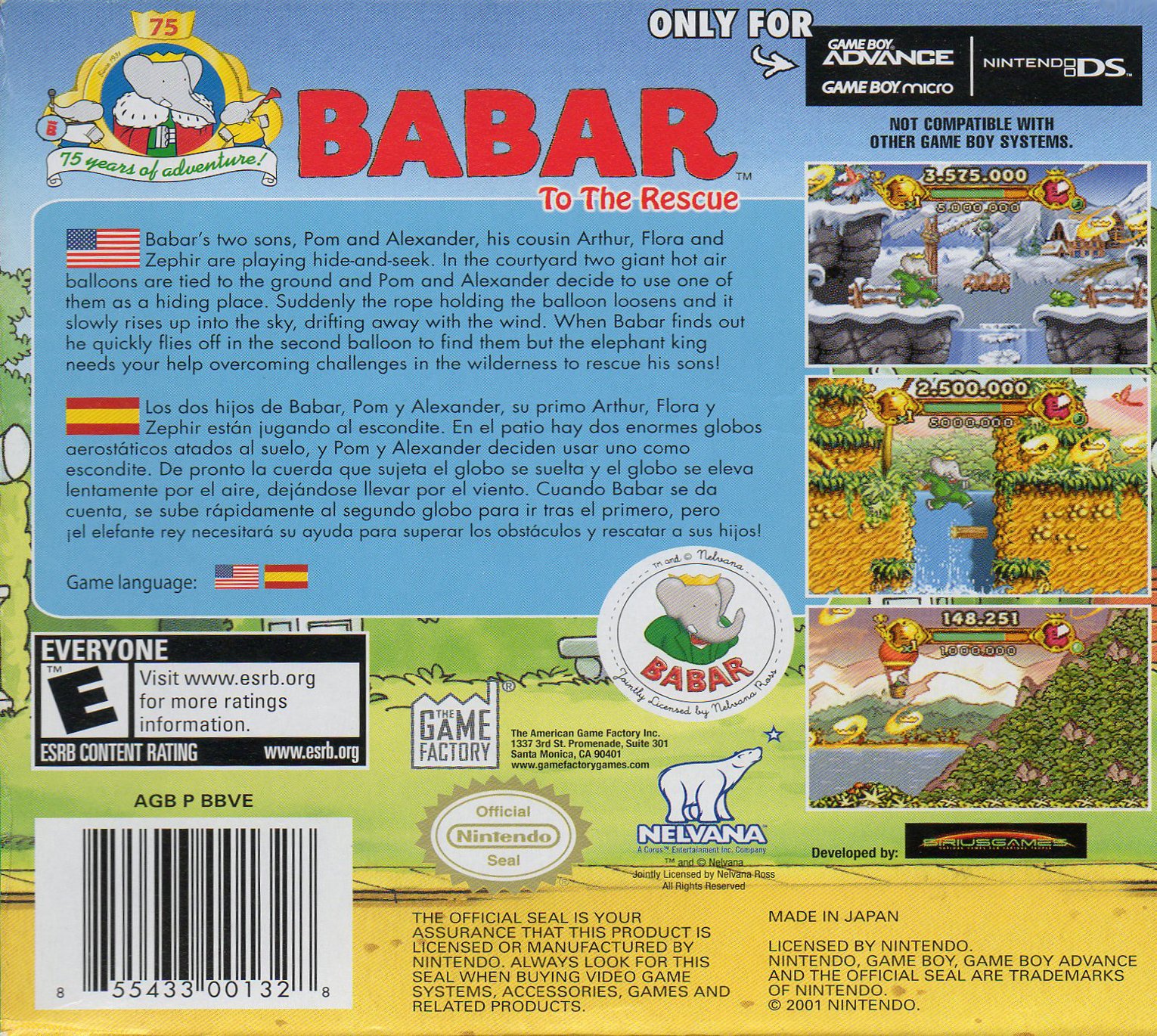 video game Babar to the Rescue Image