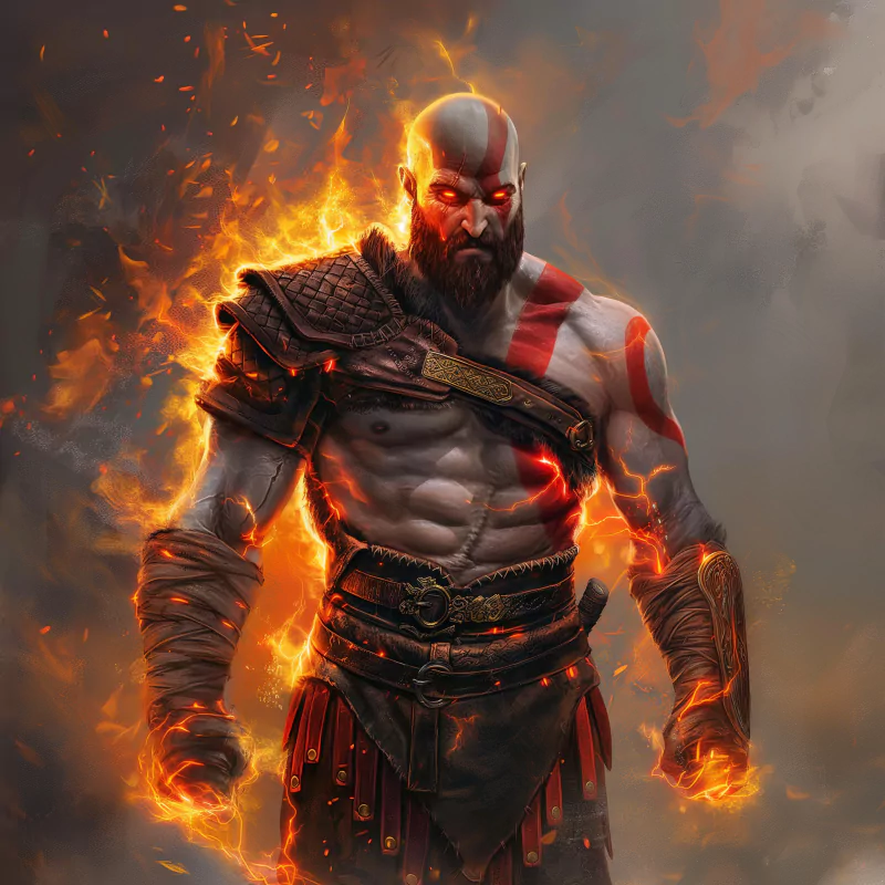  Kratos in rage