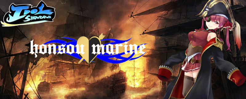 Hololive virtual YouTuber Honson Marine in a cheerful pose.