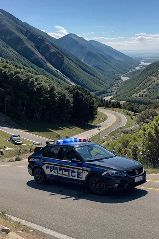 An array of various police cars parked outside the Police Academy.