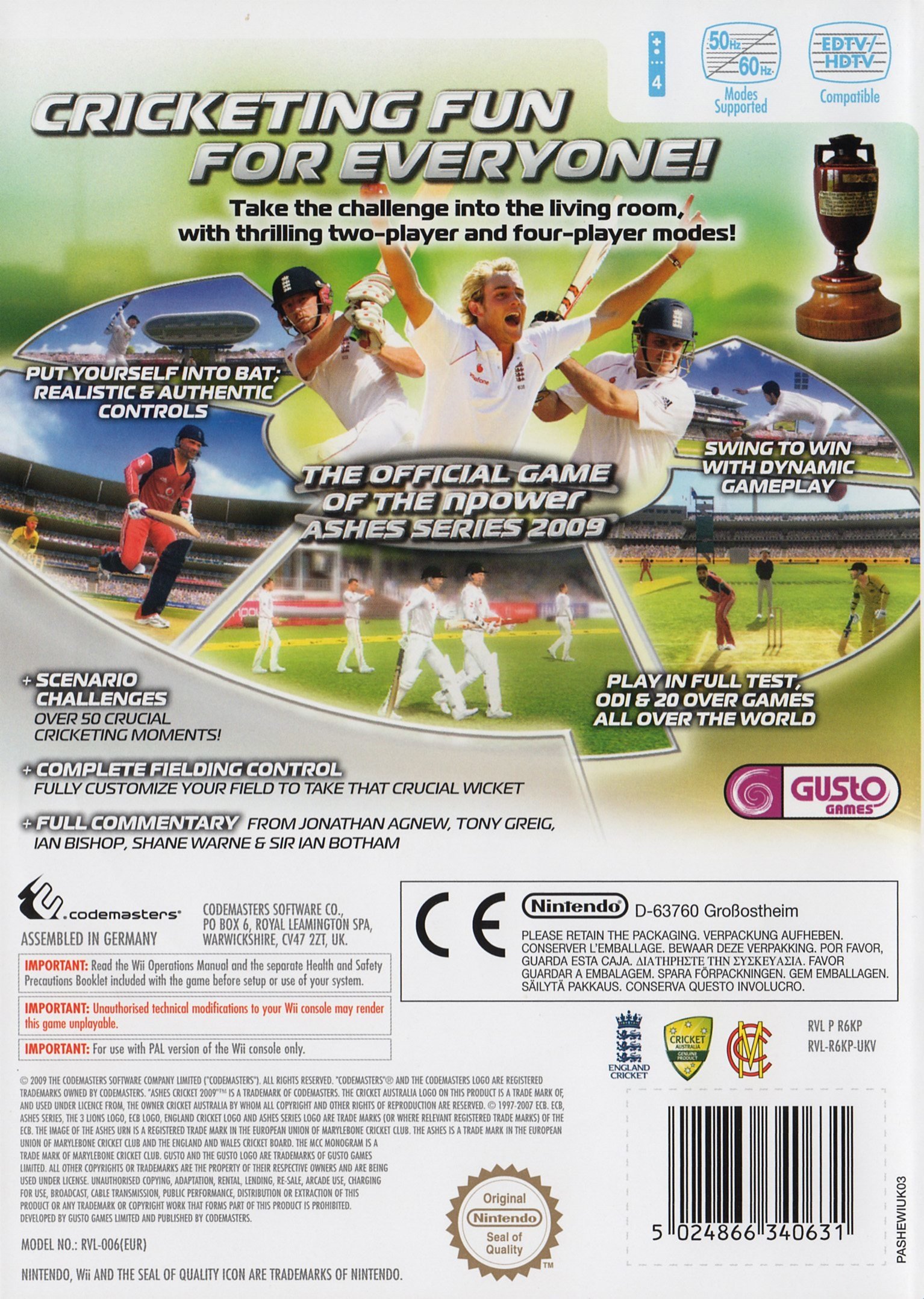 video game Ashes Cricket 2009 Image