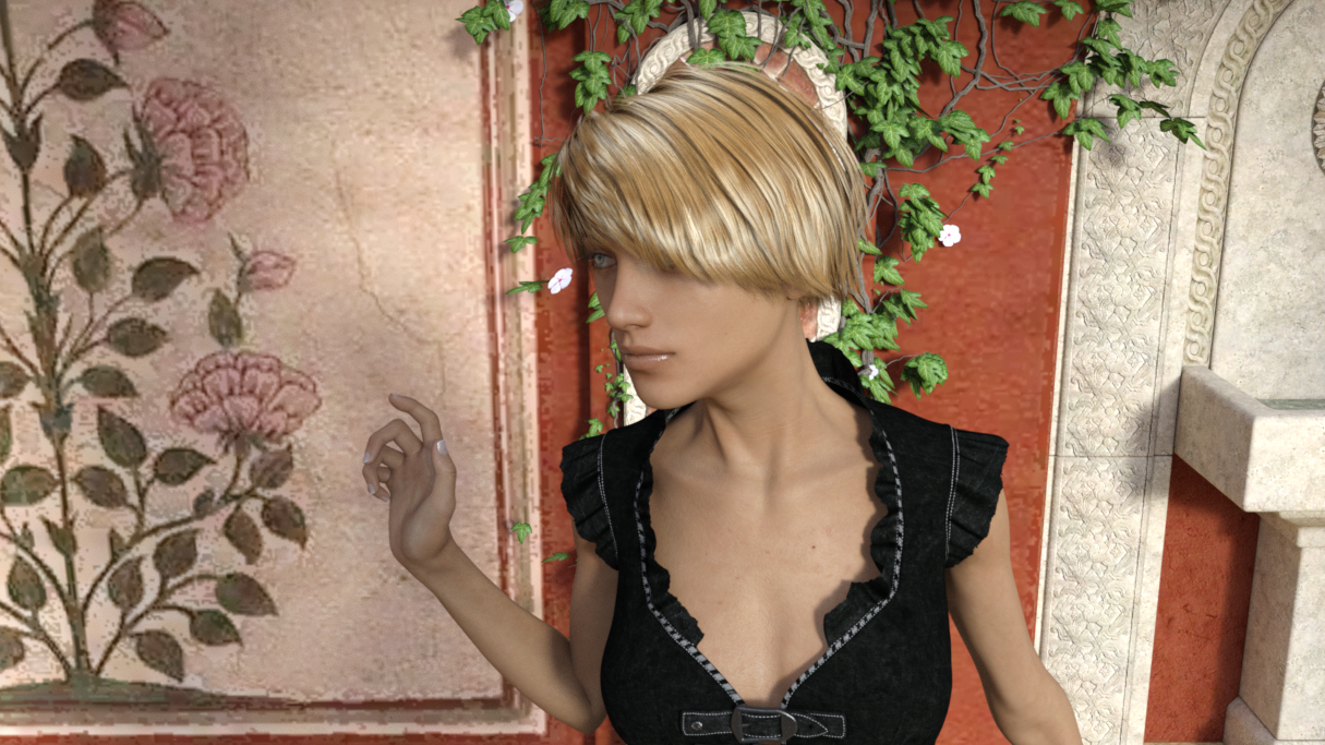 A striking 3D render from DAZ3D featuring a futuristic sci-fi cityscape glowing with neon lights, towering skyscrapers, and bustling activity at night.