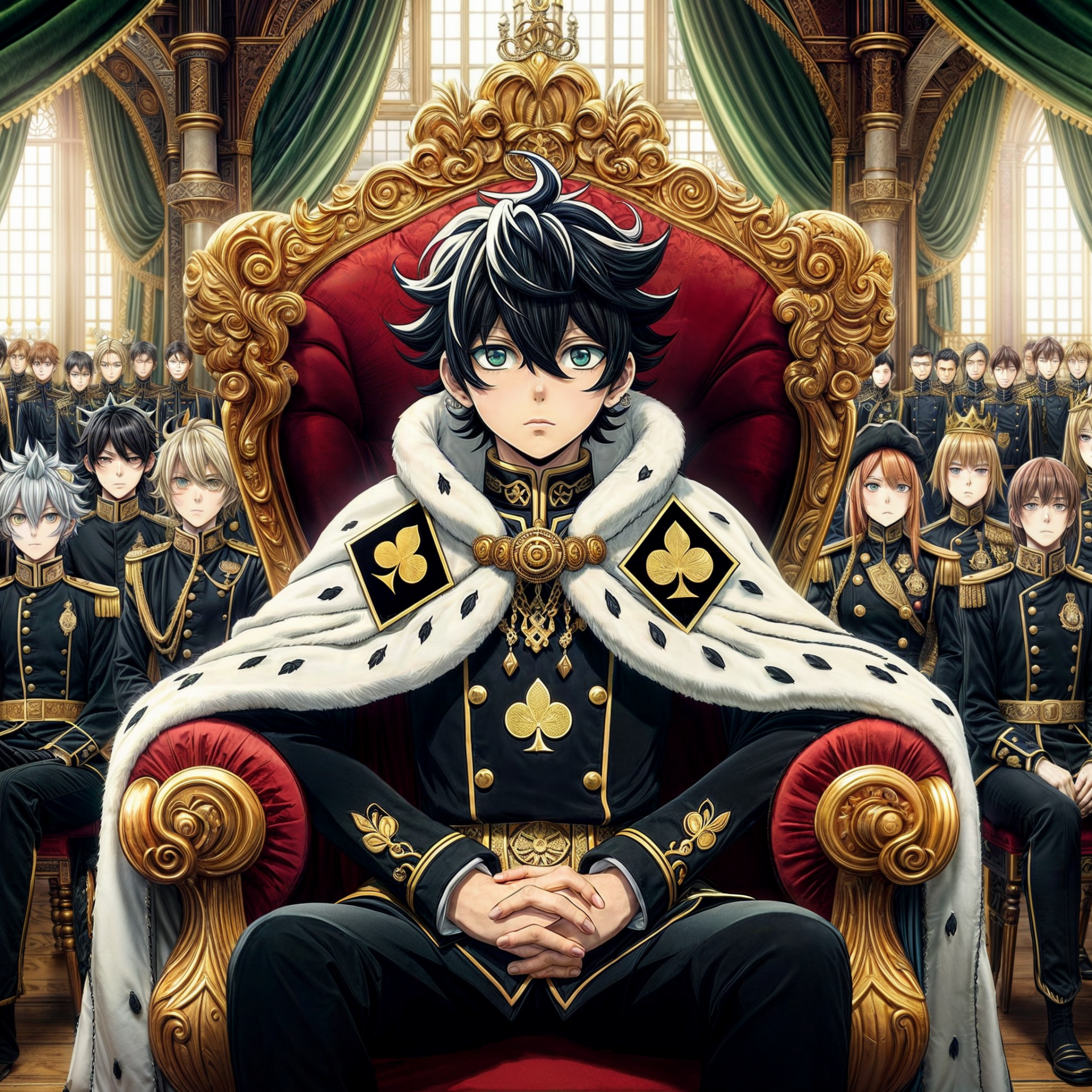 Yuno and Asta, characters from the anime Black Clover, standing confidently side by side, representing the popular anime boys.