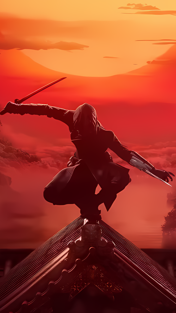 Assassin's Creed Shadows - A mysterious figure in hooded cloak standing in a shadowy alleyway.