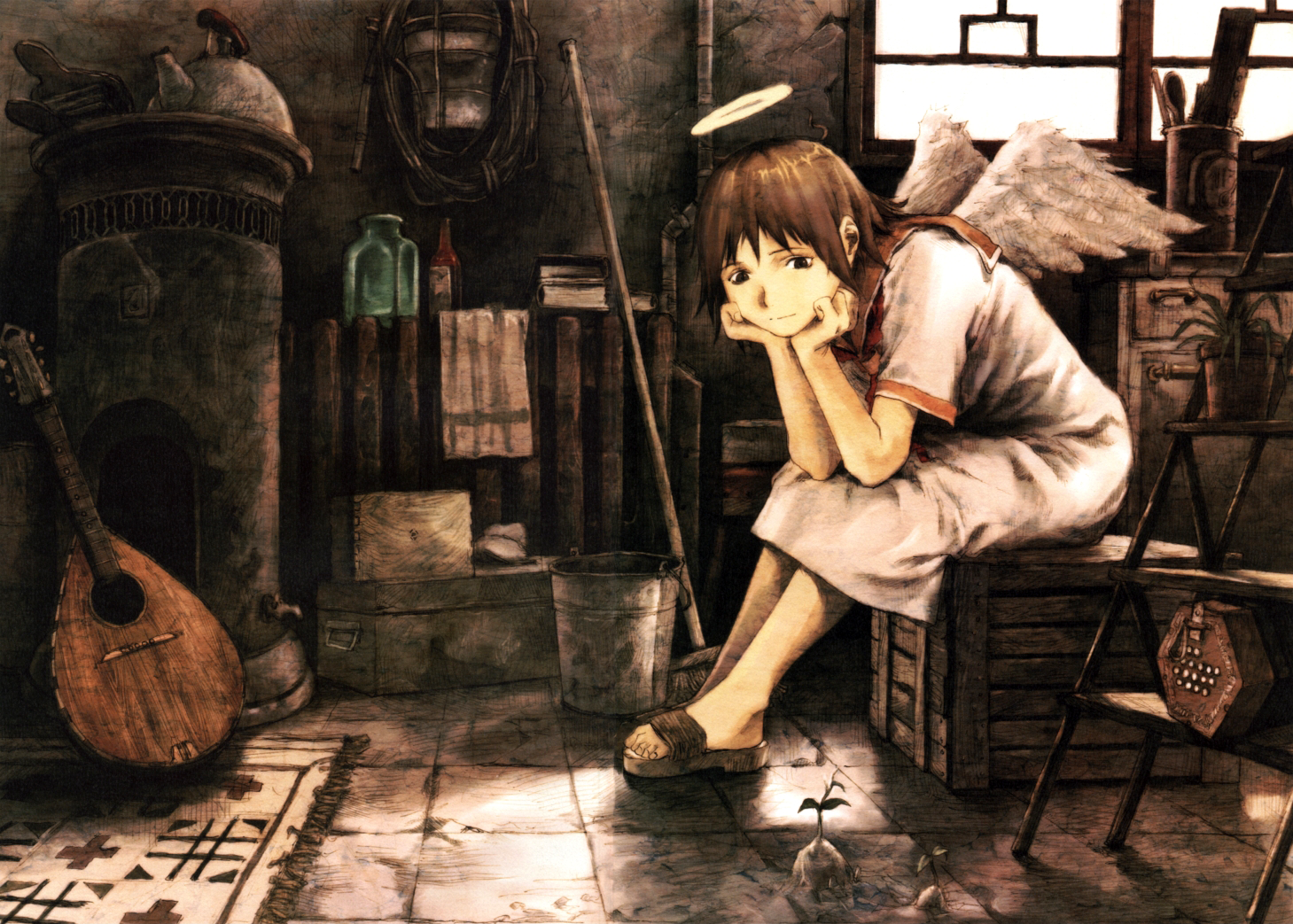 Download Rakka (Haibane Renmei) Haibane Renmei Anime Image