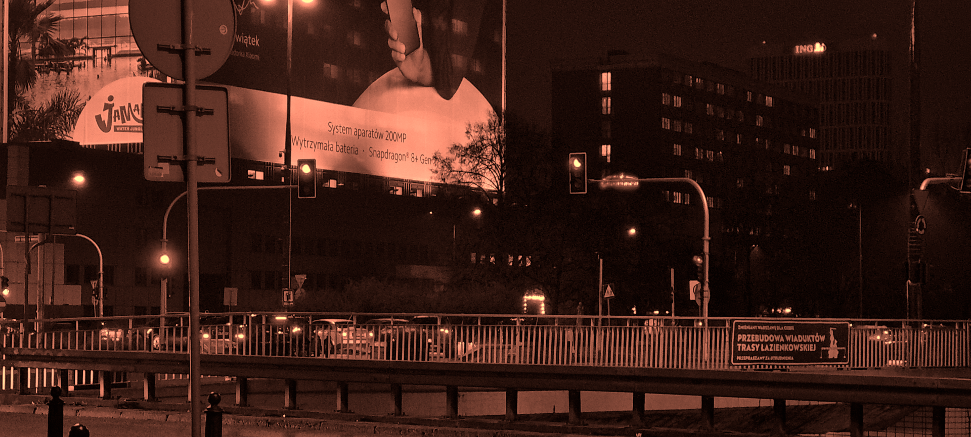 city ​​evening billboard by sasyja