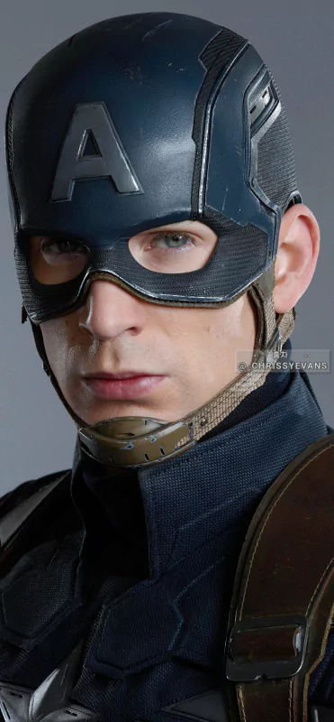 Captain America in action against Hydra soldiers in a movie scene from The Winter Soldier.