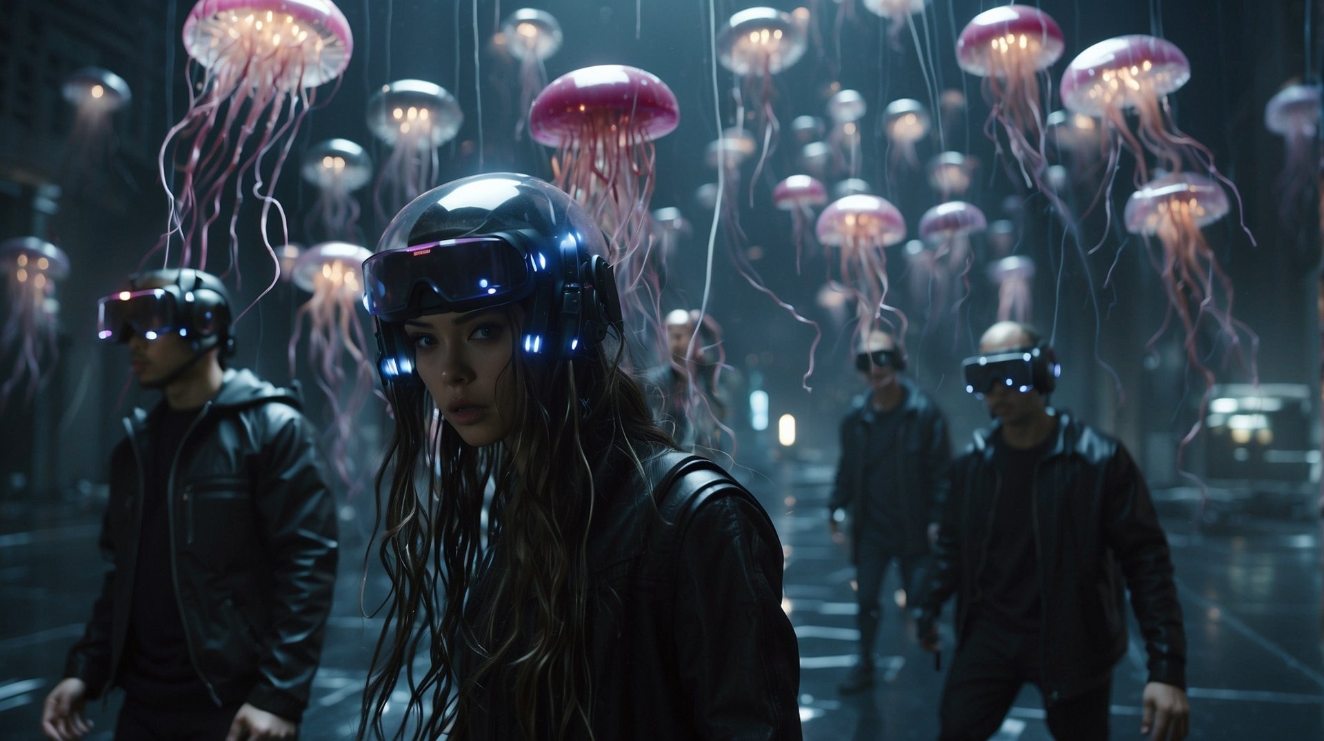 Hybrid Jellyfish Desktop Wallpaper by INFER