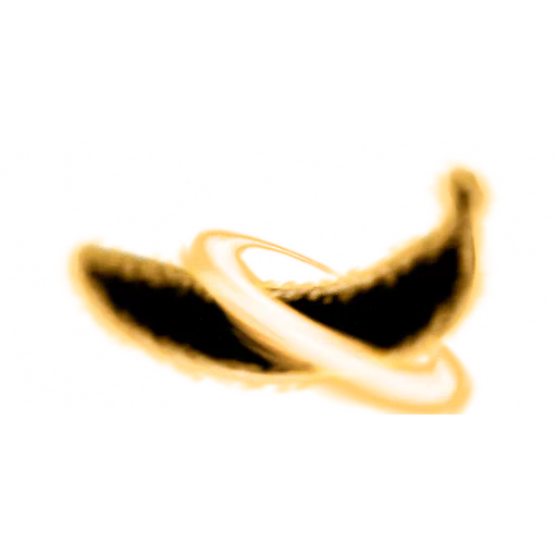 Glowing banana graphic with a golden aura, tagged as related to the video game Banana (Video Game).