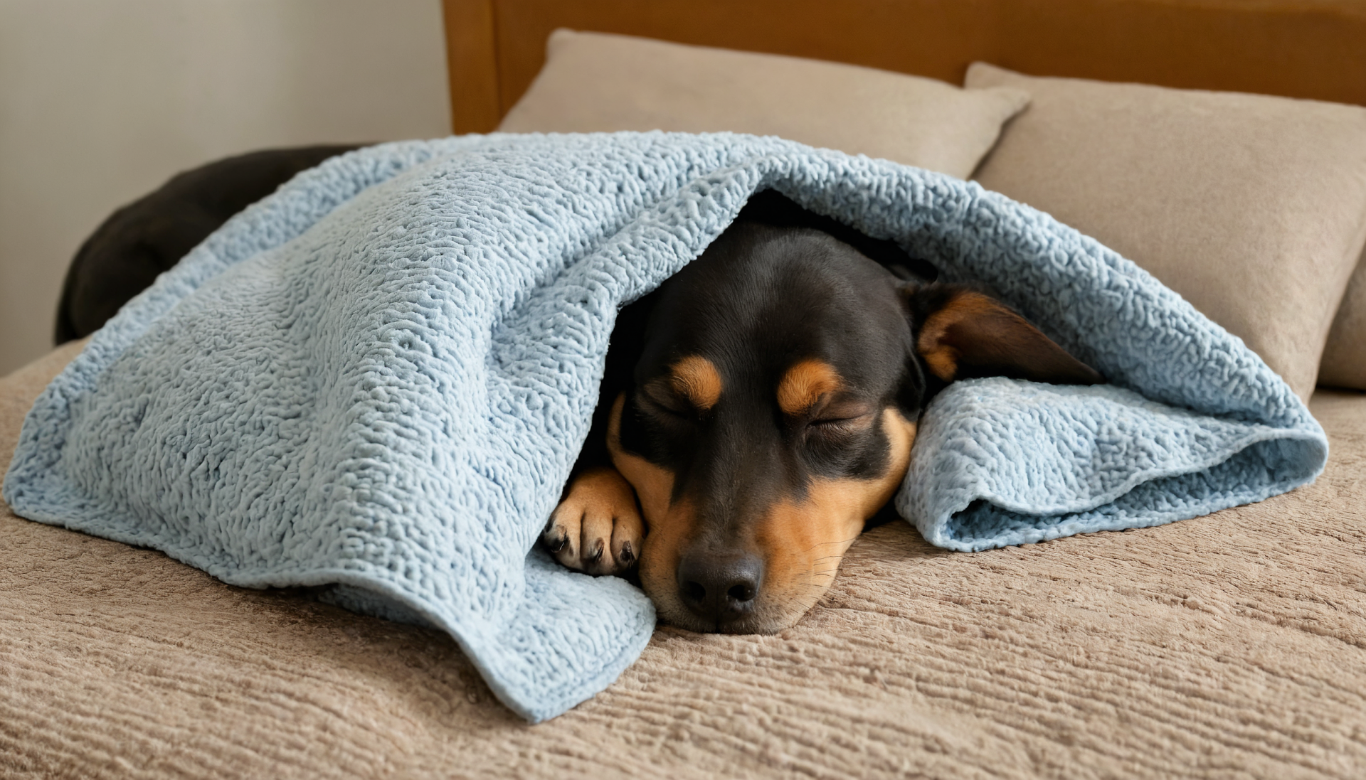 dog sleeping on the bed, A Dog Sleeping On A Blanket by MohammadTowhidulIslam