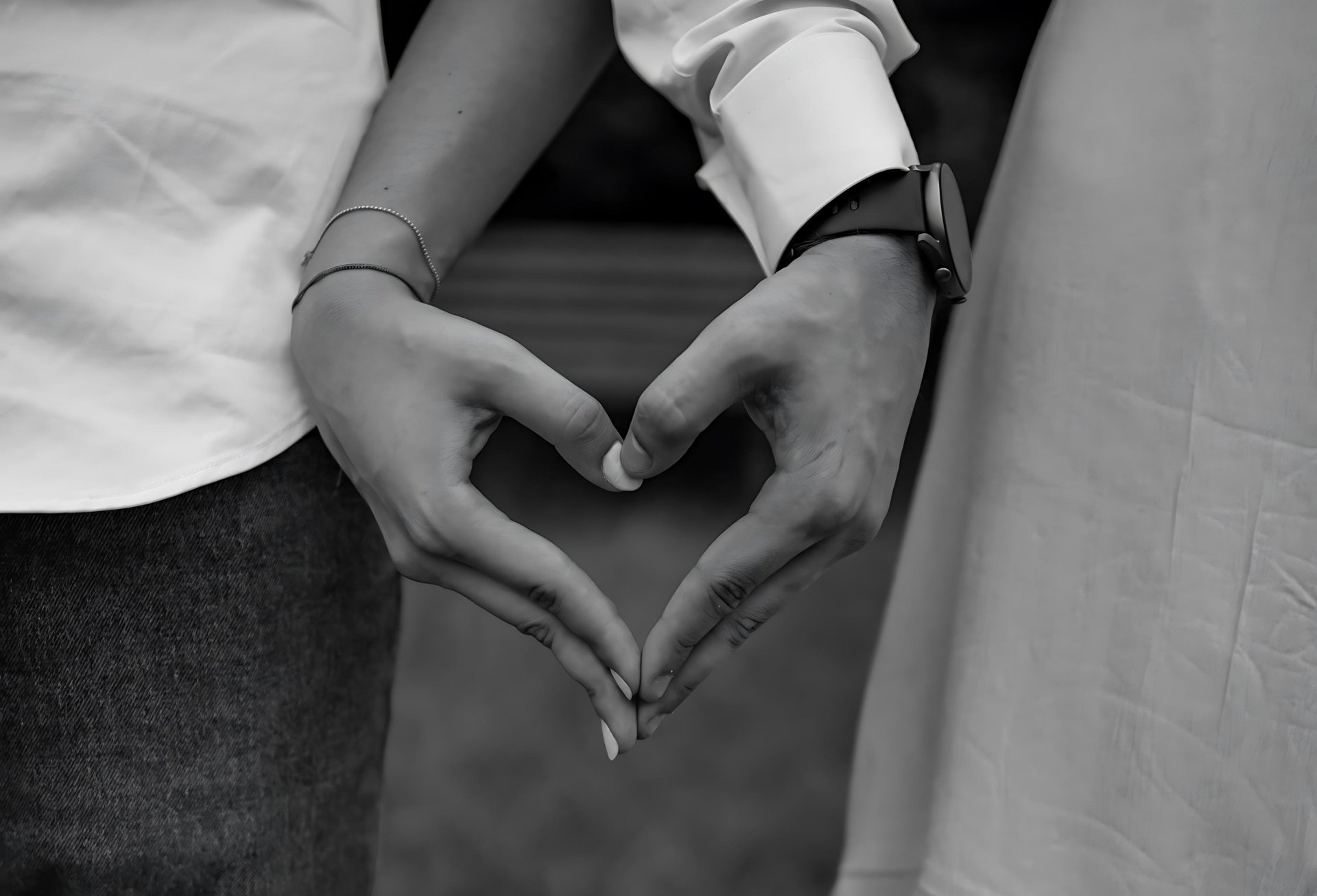 couple holding hands, a man and woman holding hands with a love shape by MohammadTowhidulIslam