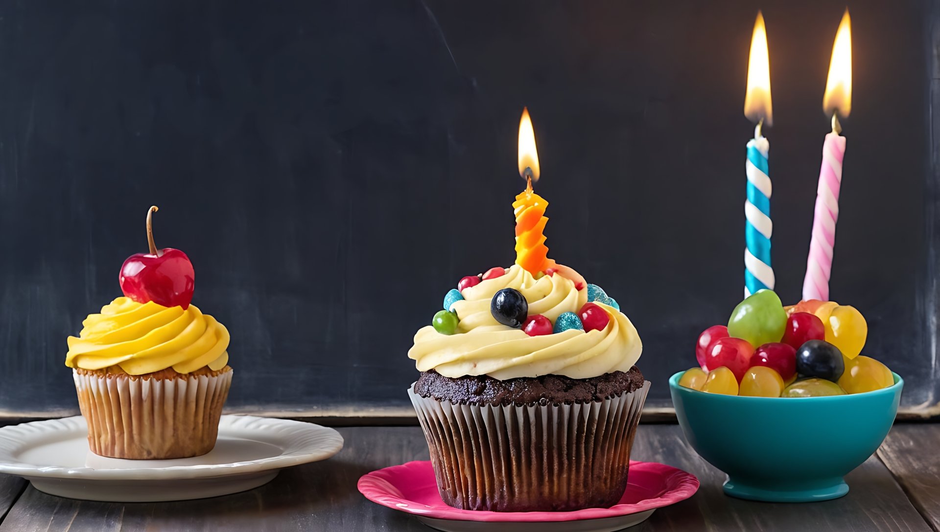Download Cupcake Cake Birthday Candle Dessert Image