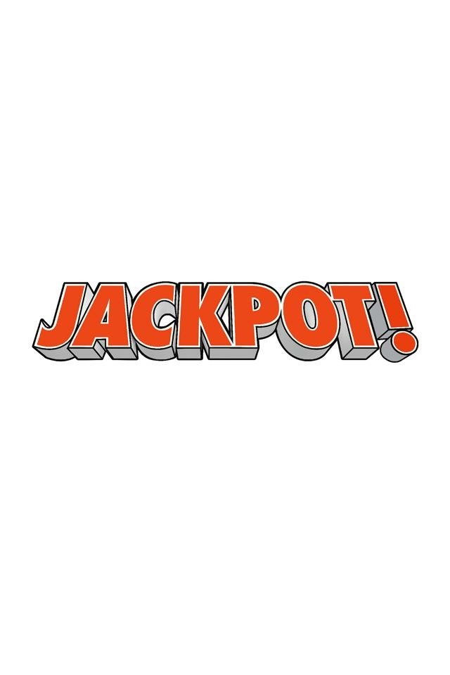 Bold, colorful text reading JACKPOT! prominently featured, representing the movie jackpot! theme with a playful and dynamic design.