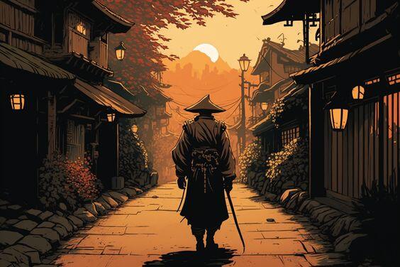 Download Samurai Japan Nija Artistic Gekiga Image