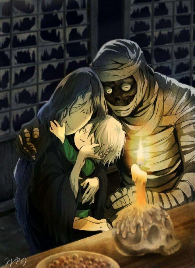 Download Hakaba Kitarō Kitarō (Hakaba Kitarō) Medama-oyaji Iwako (Hakaba Kitarō) Image