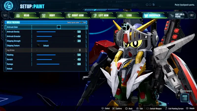 A screen from the video game Gundam Breaker 4 displaying a loading status message, indicating that the game is in the process of uploading.