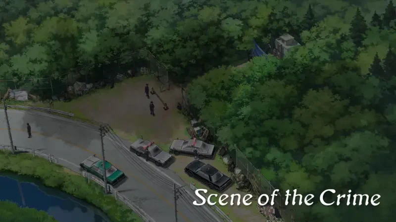 An image related to the video game Emio - The Smiling Man from the Famicom Detective Club series, featuring an interface message about uploading.