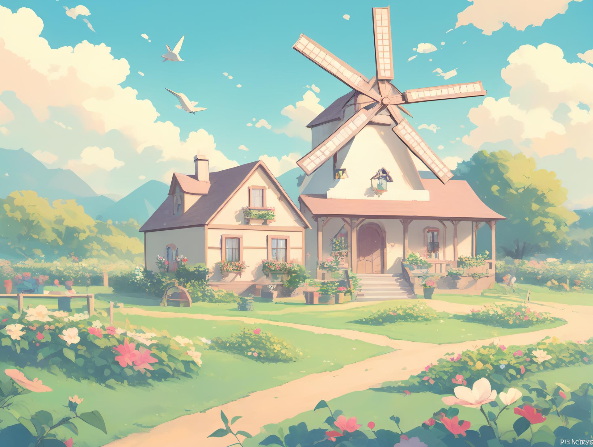 Windmill Garden by DreamSpace