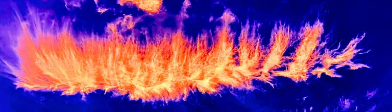  Digital abstract sky art with depth