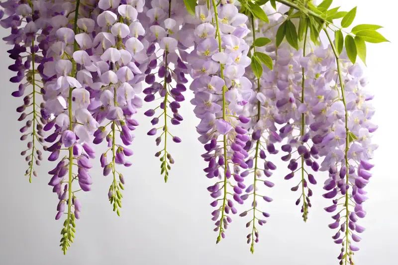 wisteria branch blossom flower nature Image