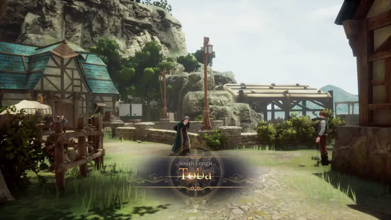 A serene village setting from the video game Romancing SaGa 2: Revenge of the Seven, featuring lush landscapes, rustic buildings, and characters in a quaint environment.