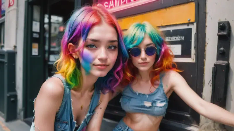 hippie woman Image