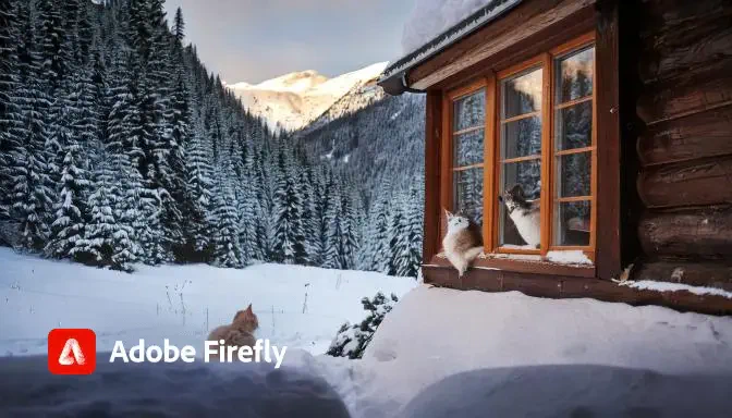 cozy winter cottage Image