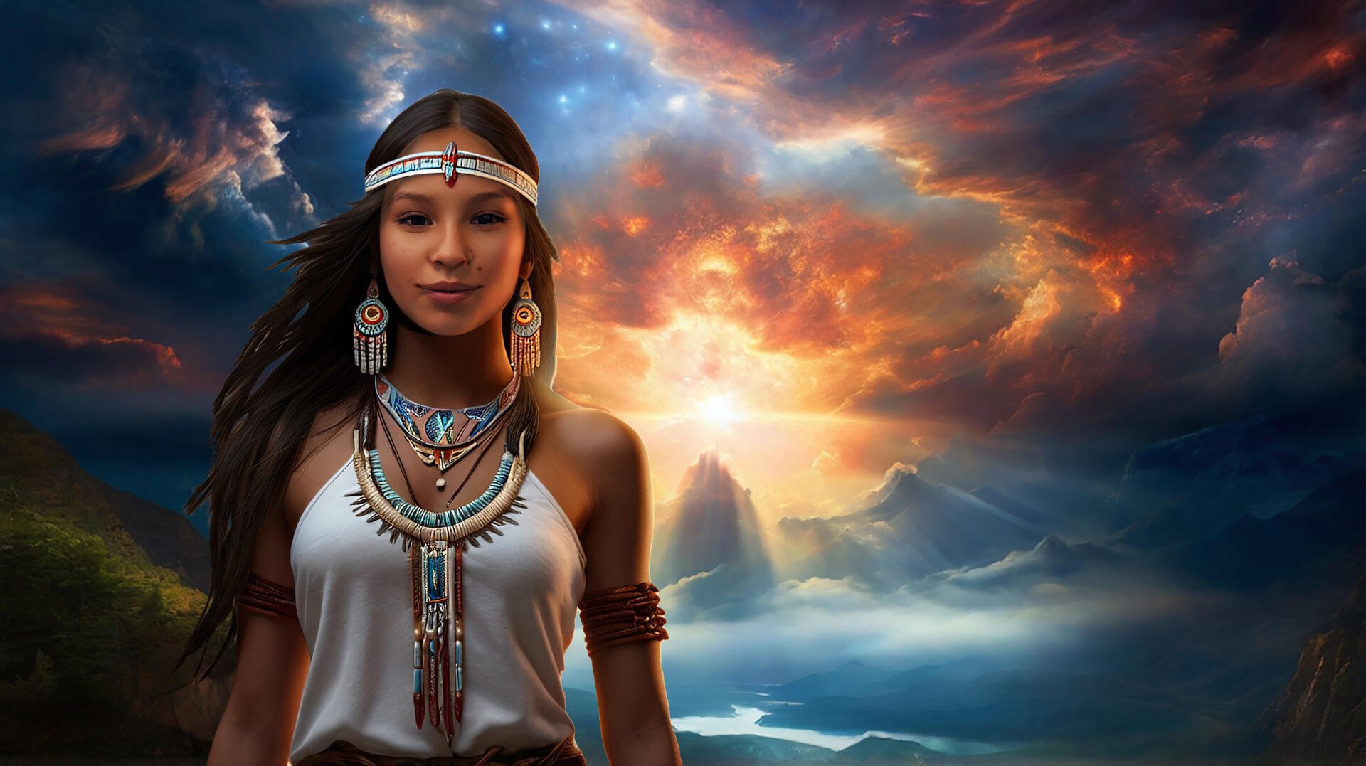 Native Girl in Heaven by jesikamorningstar