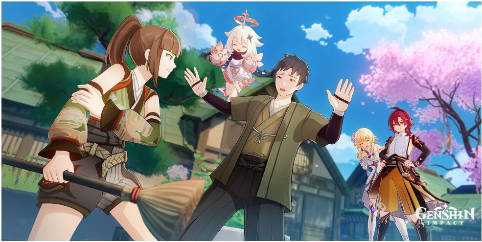 Download Shikanoin Heizou Genshin Impact Lumine (Genshin Impact) Image