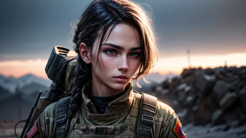  Beautiful military girl