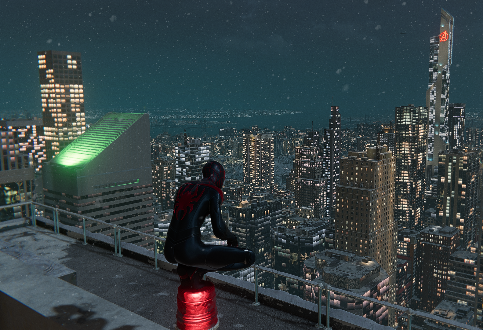 Marvel's Spider-Man: Miles Morales, Top of Building by mahad948