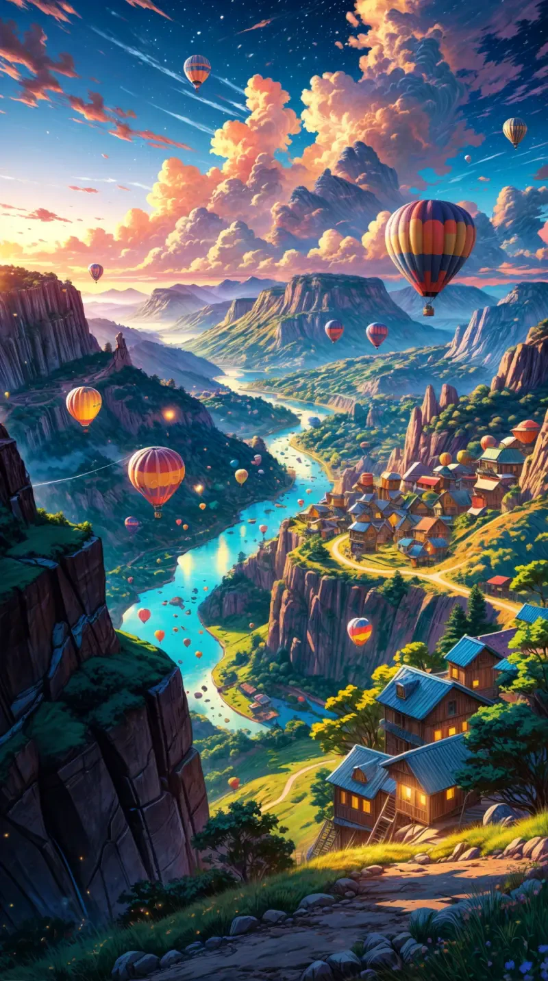anime landscape hd model Image