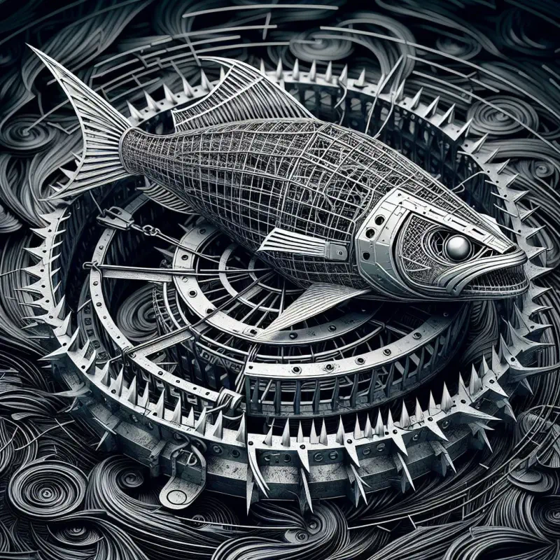  Fish Gradian by AI generated by my word naviagtion