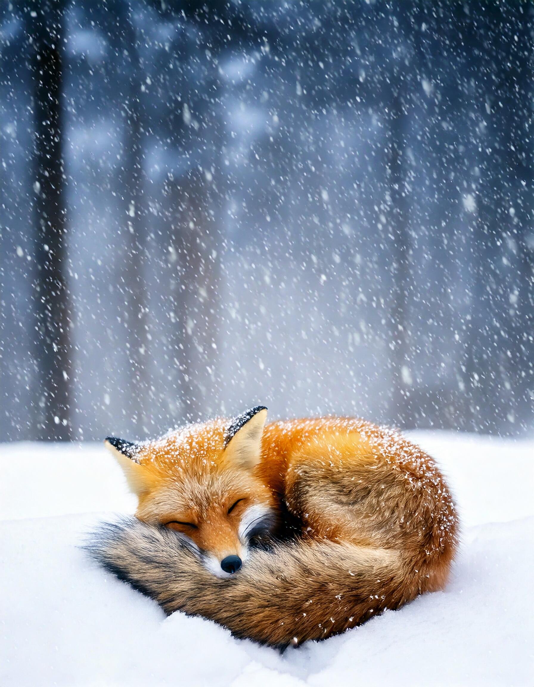 Sleeping Fox by rahulsaini1991