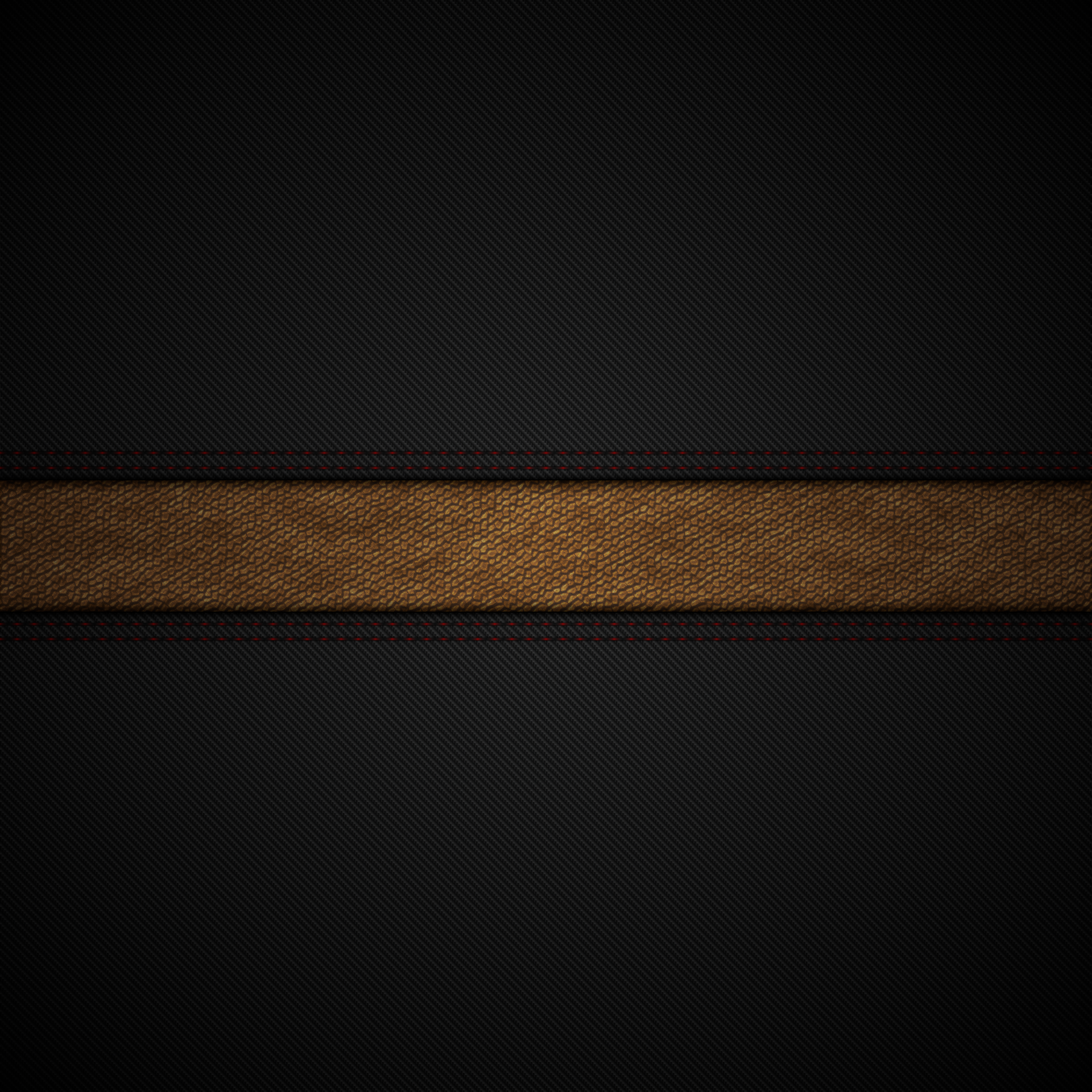 Luxury carbon-fiber textured background with a central brown leather strip; graphic composition created in GIMP and Inkscape.