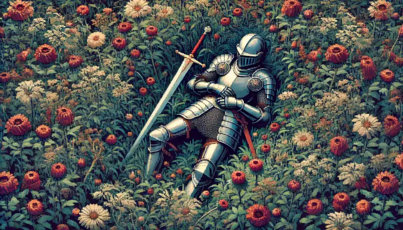 knight wildflower pixel art Elden Ring medieval Image