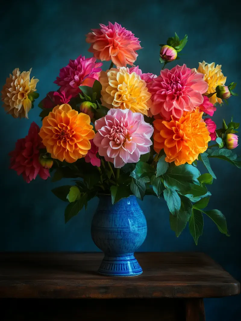 bouquet dahlia rose Image