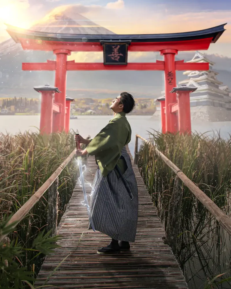  MANIPULAÇÃO DE IMAGEM - SAMURAI - JAPÃO