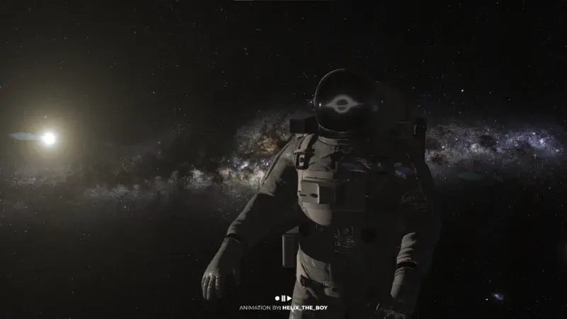 Void space cosmos astronaut empty Image
