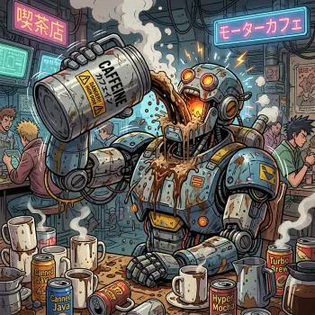 Caffeinated Cyborg | Motor Café Droid | Hyperjava Automaton