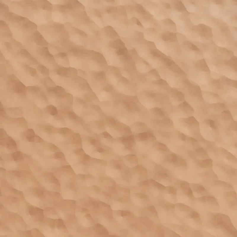 Blender 3D close-up of a cozy beach sand dune: warm, rippled tan texture.