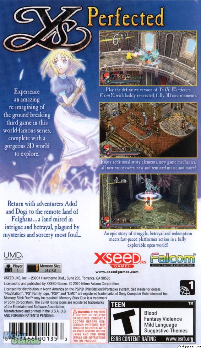 video game ys: the oath in felghana Image