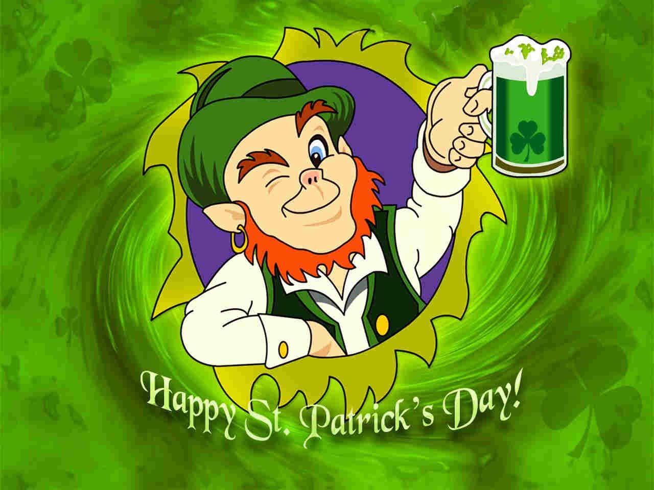  st patrick's day Leprechaun and green beer
